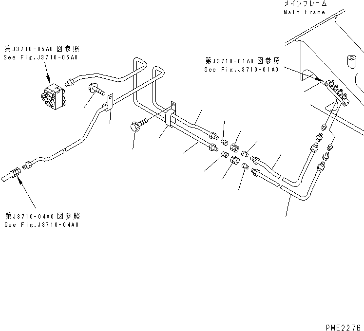 TUBE,REAR, R.H. 22T-48-26151 KOMATSU