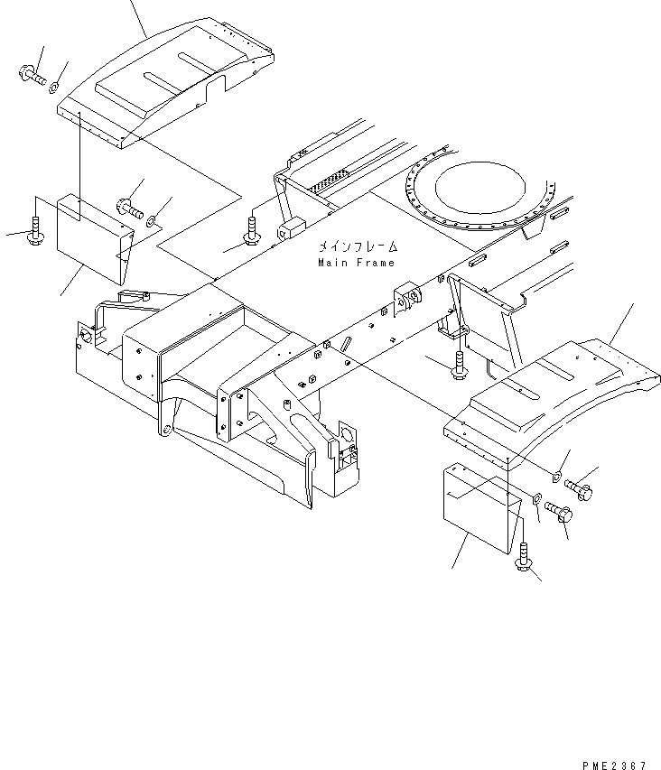 FENDER,FRONT L.H. 22T-54-21210 KOMATSU