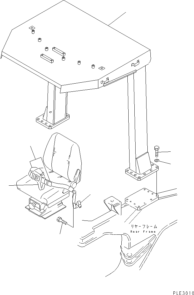 ROPS CANOPY 425-T28-1111 KOMATSU