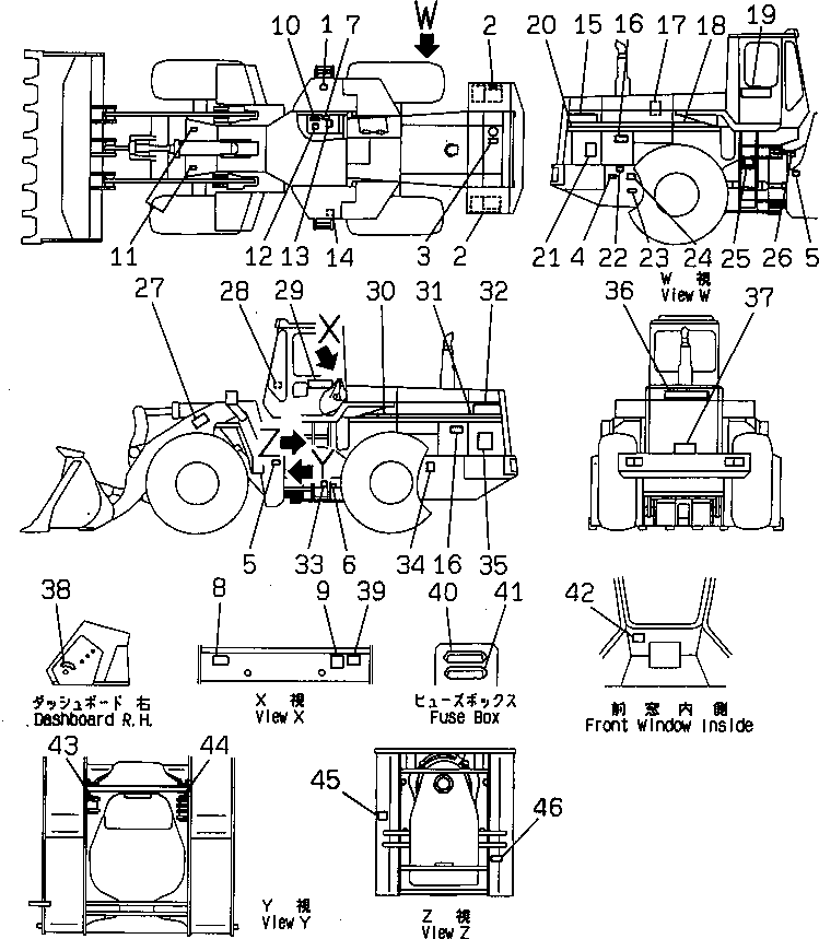 PLATE, OPERATING,RELAY 423-V05-1240 KOMATSU