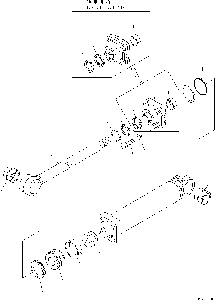 Шток поршня 707-58-70460 KOMATSU