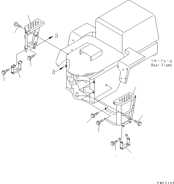 LADDER,R.H. 417-54-24211 KOMATSU