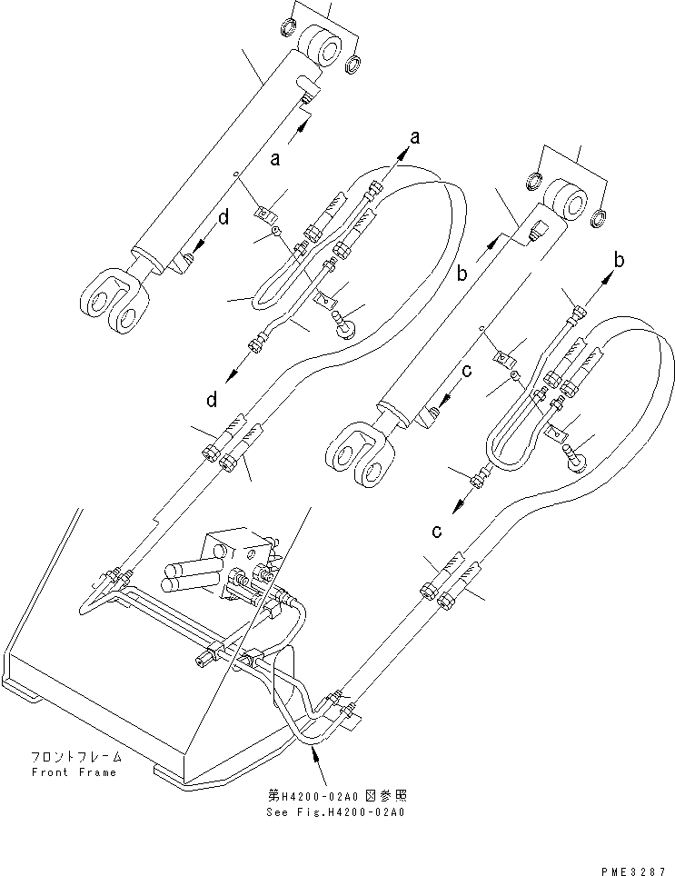 CYLINDER ASS'Y,LIFT¤ L.H. (707-00-03010) KOMATSU