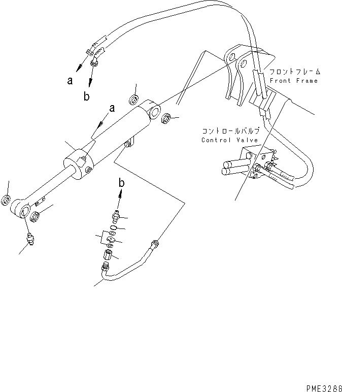 CYLINDER ASS'Y,DUMP (707-00-03211) KOMATSU