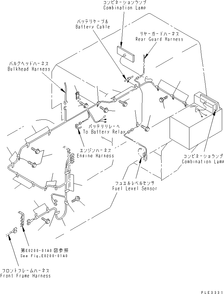 WIRING HARNESS,REAR FRAME \0\419-06-22631 KOMATSU
