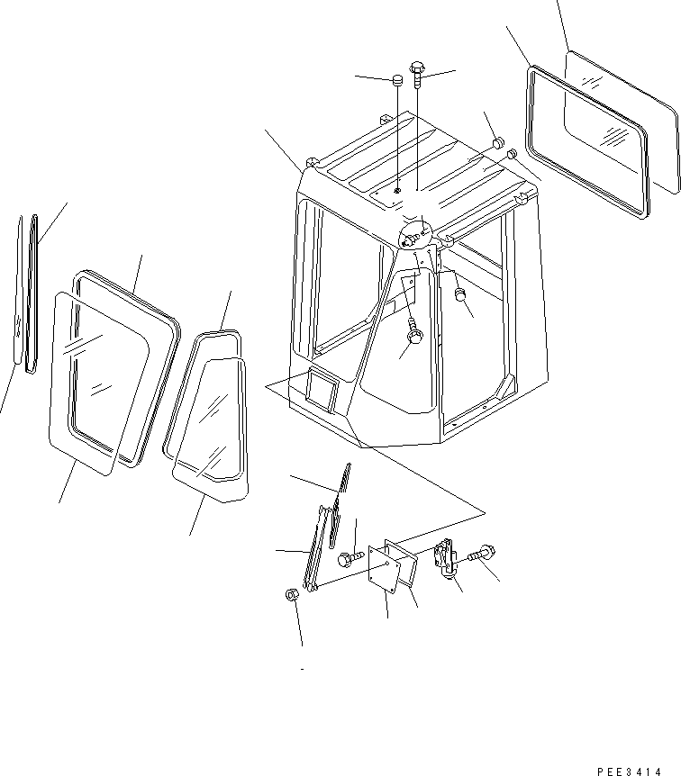 Кабина оператора в сборе 419-56-21120 KOMATSU