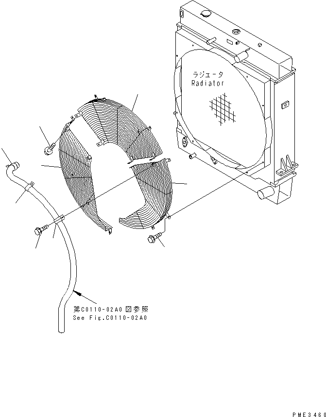 GUARD,FAN, UPPER \0\425-03-23210 KOMATSU