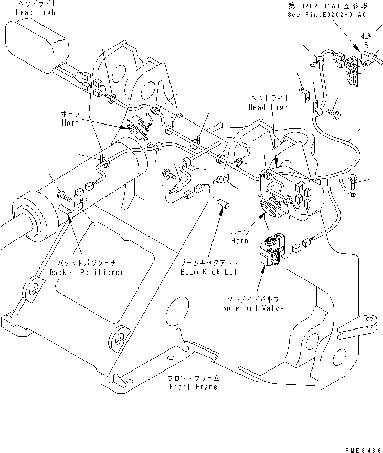 WIRING HARNESS,FRONT FRAME 425-06-22351 KOMATSU