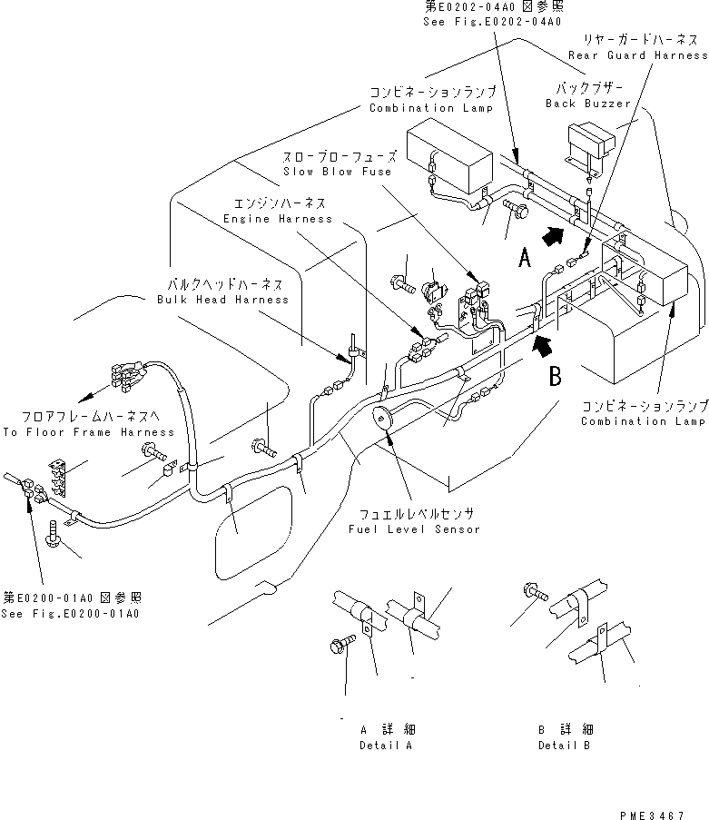 WIRING HARNESS,REAR FRAME 425-06-22261 KOMATSU
