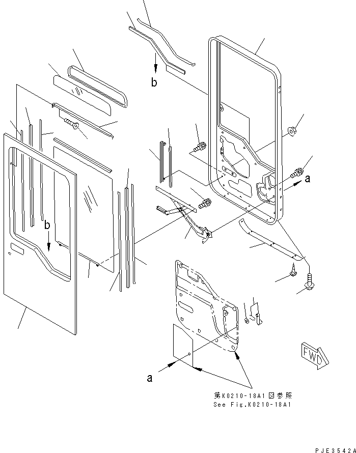 DOOR ASS'Y,R.H. 421-56-21801 KOMATSU