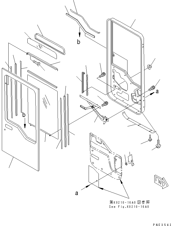 DOOR ASS'Y,R.H. 421-56-21802 KOMATSU