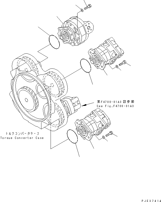 PUMP ASS'Y,LOADER (SAR4-160) (705-22-44070) KOMATSU