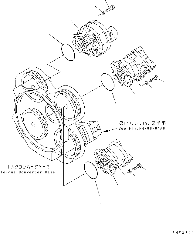 PUMP ASS'Y,LOADER (SAR4-160) (\0\705-12-44040) KOMATSU