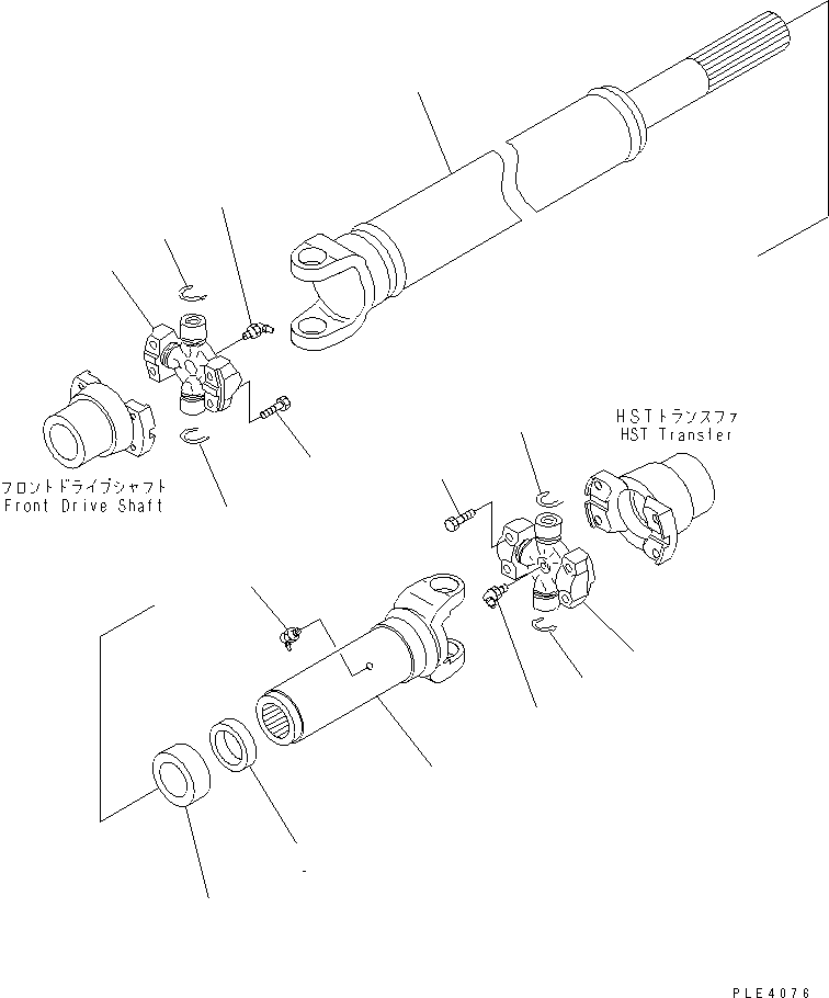 YOKE AND SHAFT A. 415-20-22651 KOMATSU
