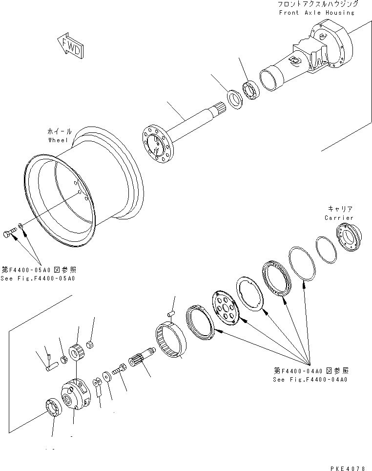 AXLE ASS'Y,FRONT 415-22-20001 KOMATSU