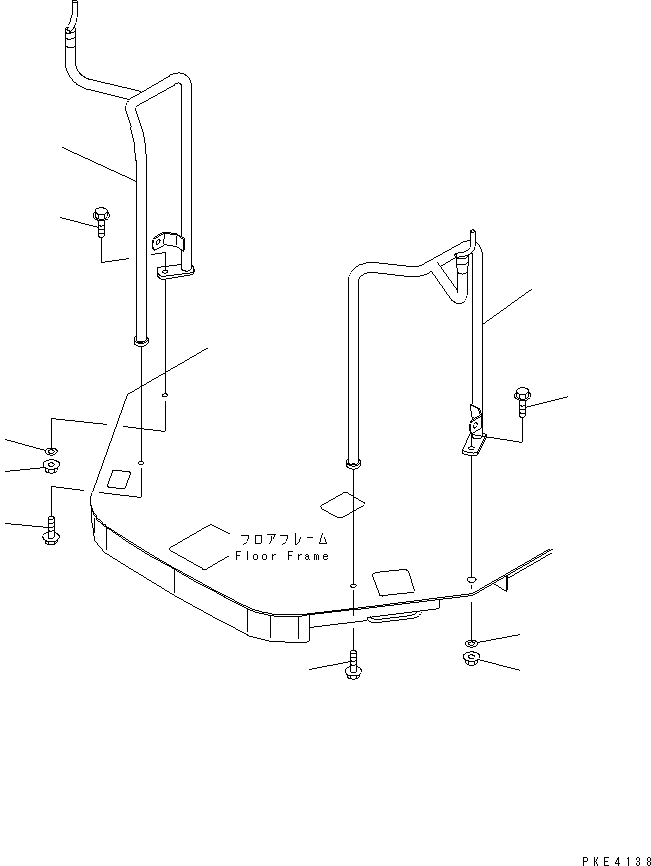 HAND RAIL,R.H. 415-54-25140 KOMATSU