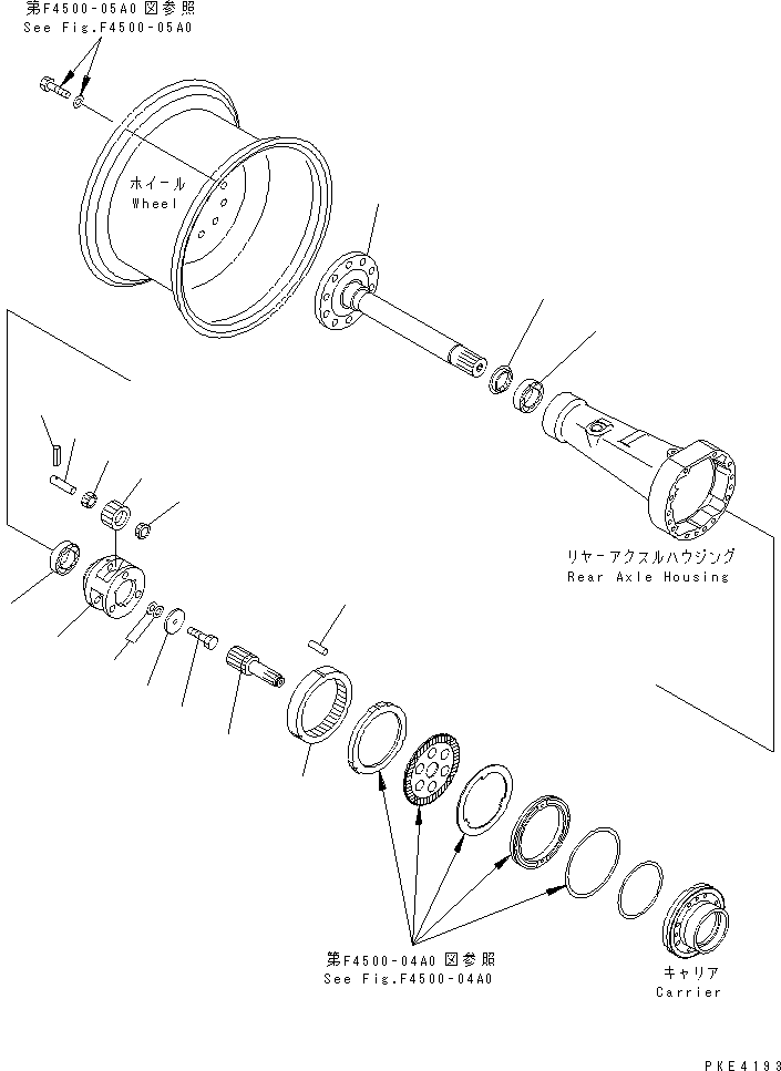 AXLE ASS'Y,REAR 415-23-20001 KOMATSU