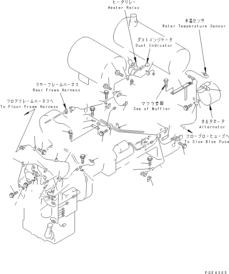 WIRING HARNESS,ENGINE 421-06-22182 KOMATSU