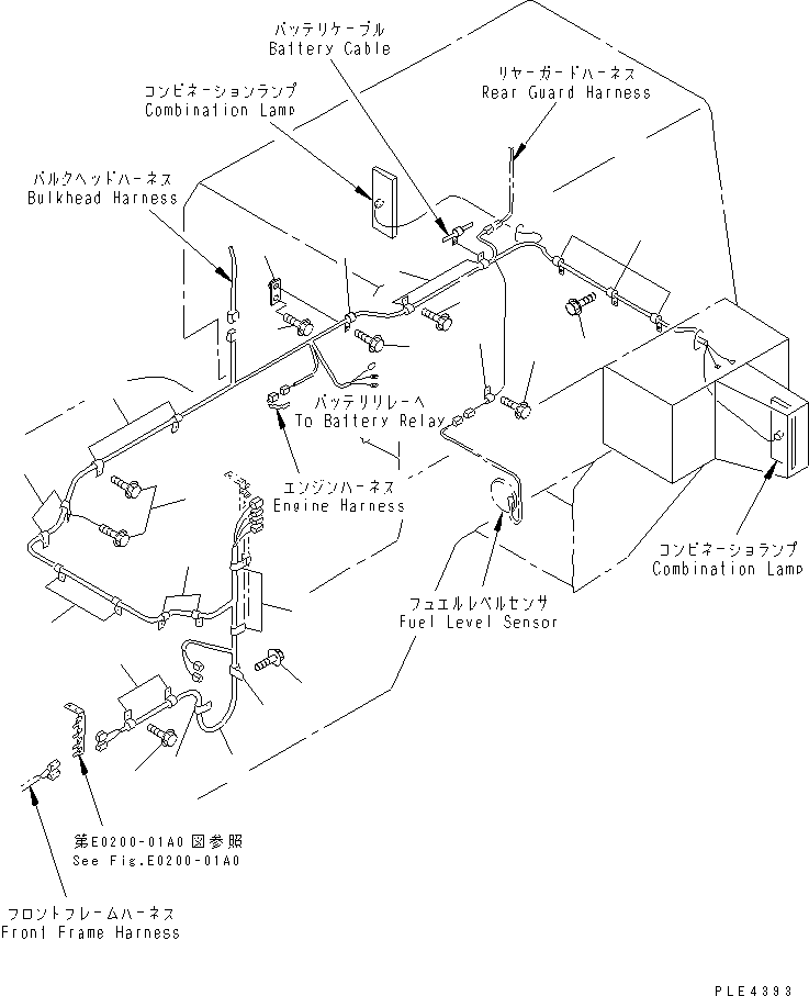 WIRING HARNESS,REAR FRAME 419-06-22561 KOMATSU