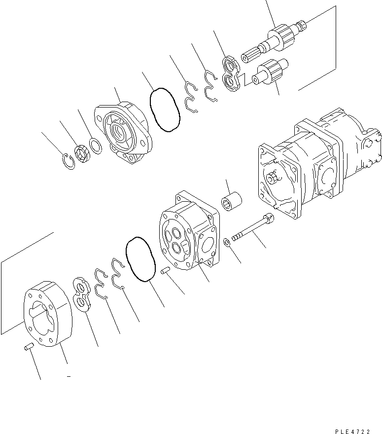 PUMP ASS'Y,(SAR(2)50+40+8A) 705-55-24130 KOMATSU