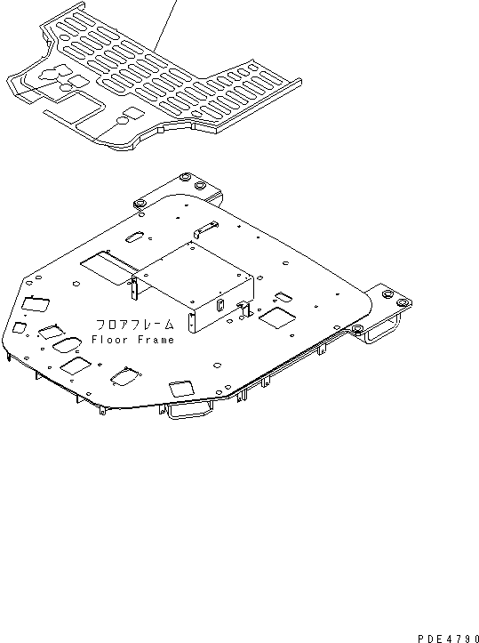 Коврик пола 41K-54-22181 KOMATSU