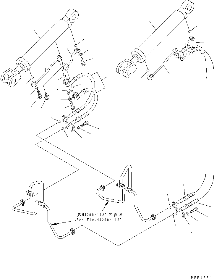 CYLINDER ASS'Y,LIFT (\0\707-01-08621) KOMATSU