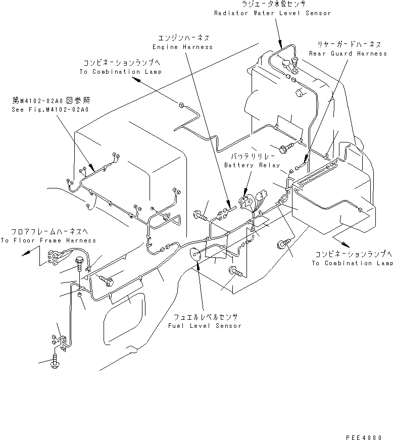 WIRING HARNESS,REAR FRAME 421-06-21130 KOMATSU