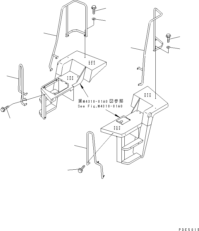 HAND RAIL,L.H. 421-54-25240 KOMATSU