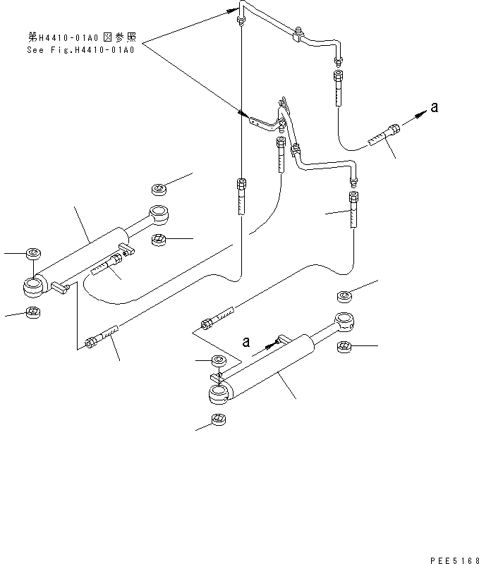 CYLINDER ASS'Y,STEERING 707-00-07481 KOMATSU