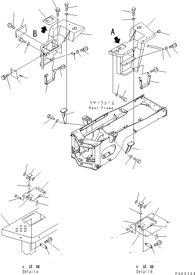 FLOOR,L.H. 424-S95-2771 KOMATSU