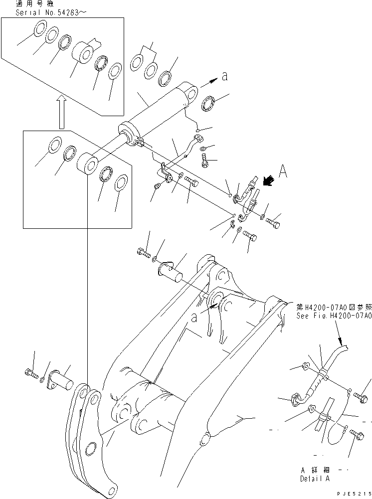 CYLINDER ASS'Y,DUMP (\0\707-01-02540) KOMATSU
