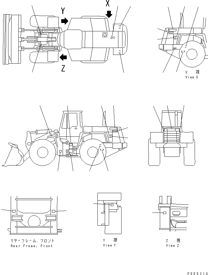 Табличка смазки 424-V02-2131 KOMATSU