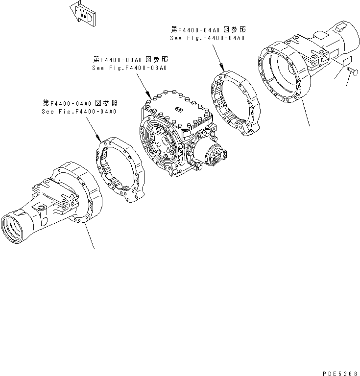 AXLE ASS'Y,FRONT (423-22-20002) KOMATSU