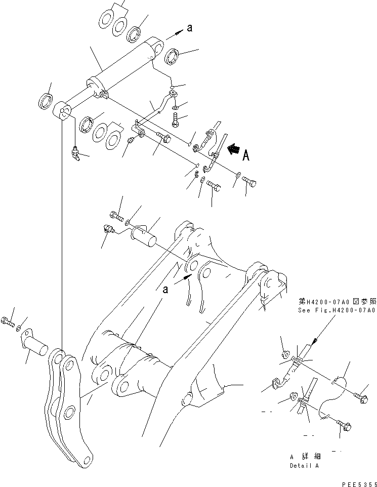 CYLINDER ASS'Y,BUCKET (707-01-08571) KOMATSU