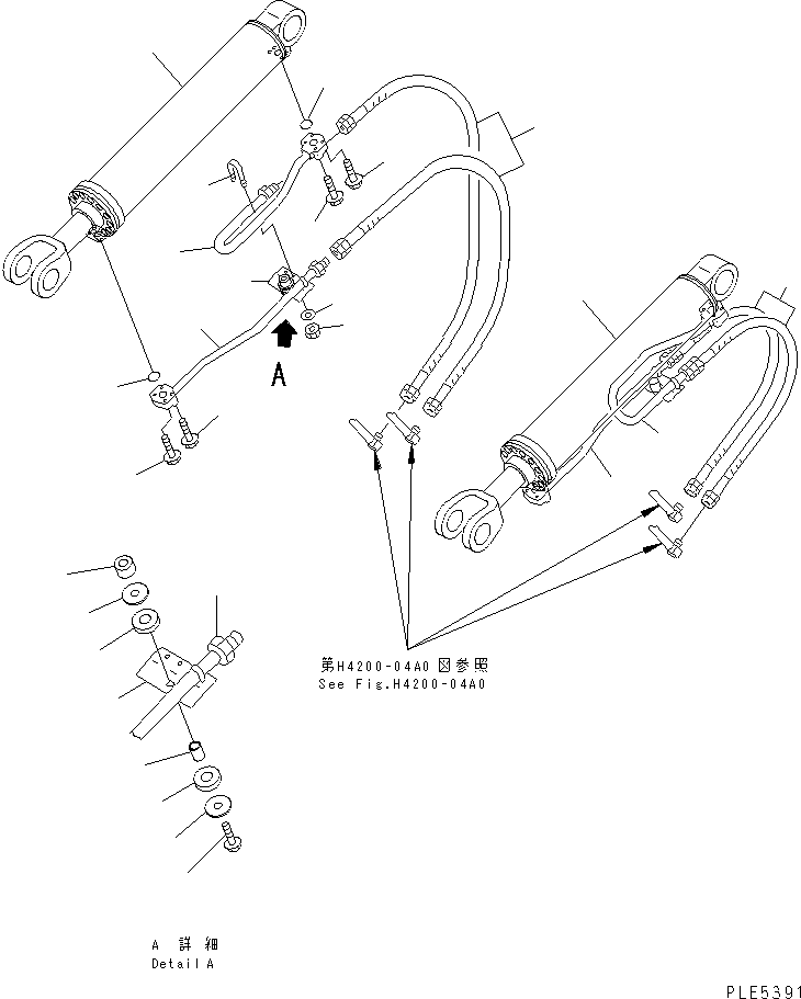 CYLINDER ASS'Y,LIFT (707-01-08561) KOMATSU