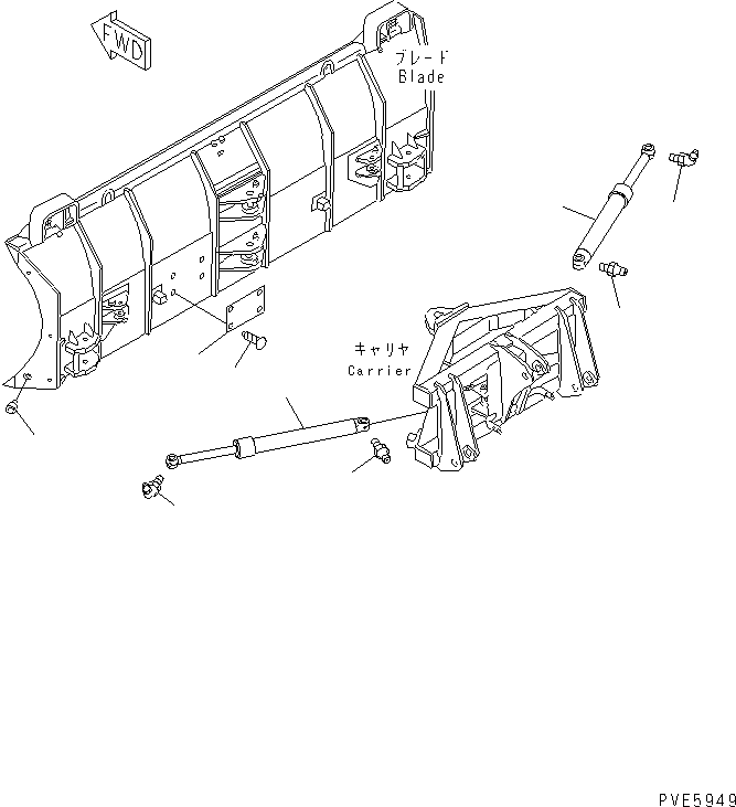 CYLINDER GROUP,ANGLE¤ L.H. (707-00-X7580) KOMATSU