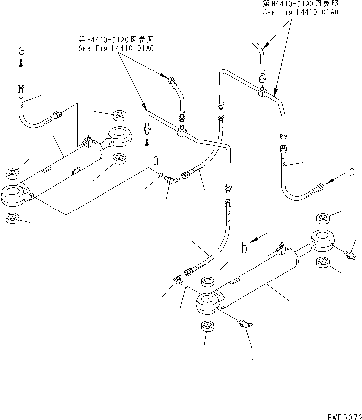 CYLINDER ASS'Y,STEERING, R.H. (\0\707-00-01940) KOMATSU