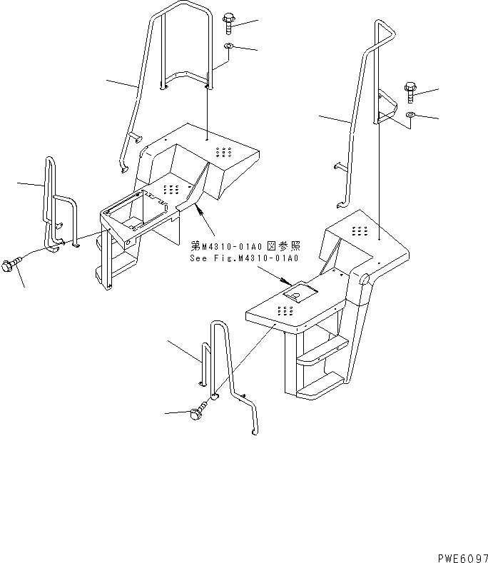 HAND RAIL,R.H. 421-V33-2240 KOMATSU