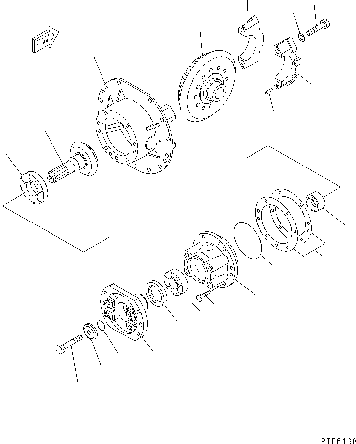 FRONT AXLE ASS'Y 22T-22-20050 KOMATSU