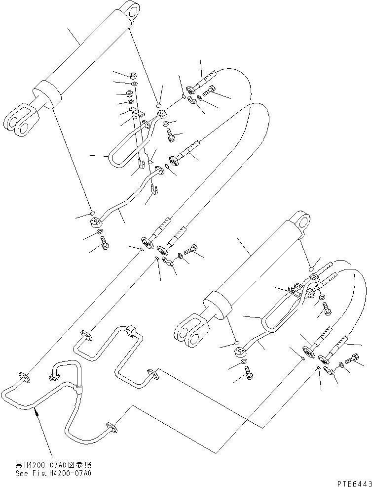 CYLINDER ASS'Y,LIFT (707-01-08601) KOMATSU