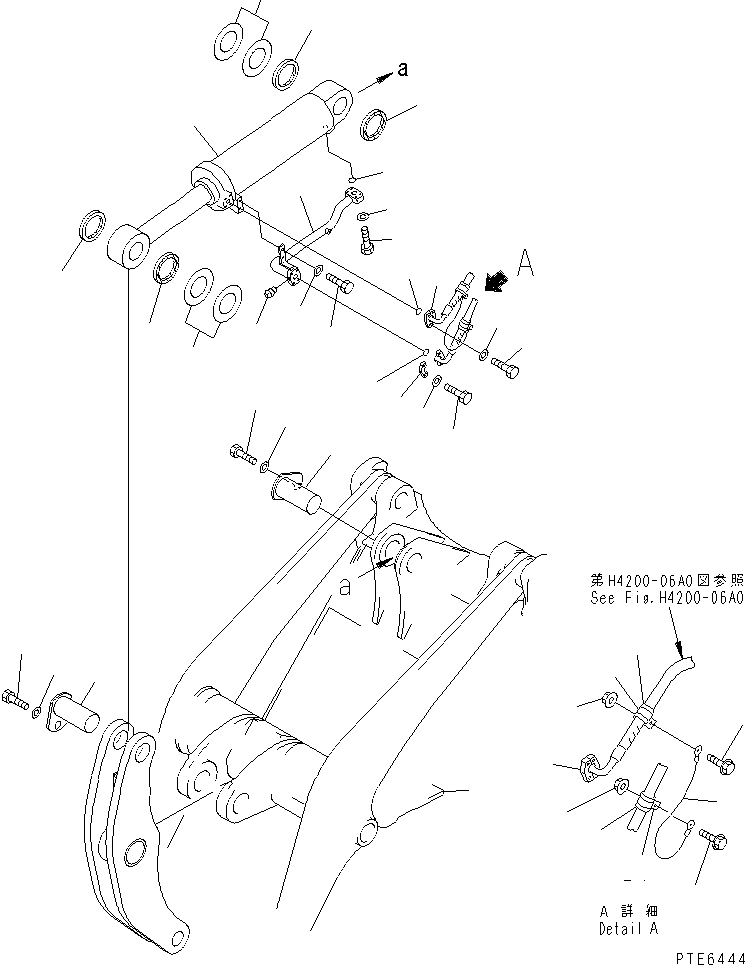 CYLINDER ASS'Y,DUMP (707-01-08641) KOMATSU