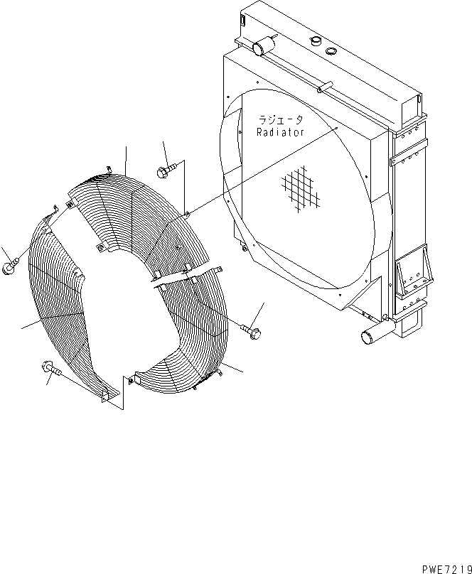 GUARD,FAN, L.H. 426-03-23124 KOMATSU