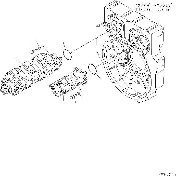 PUMP ASS'Y,(SAR3-125+100) (705-52-31080) KOMATSU