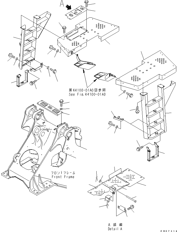 FLOOR,L.H. 426-54-24240 KOMATSU