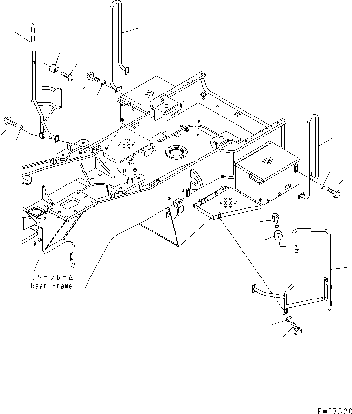 HANDRAIL,R.H. 428-54-25170 KOMATSU
