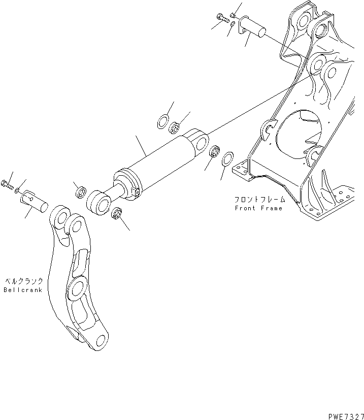 CYLINDER ASS'Y,DUMP (707-01-03232) KOMATSU