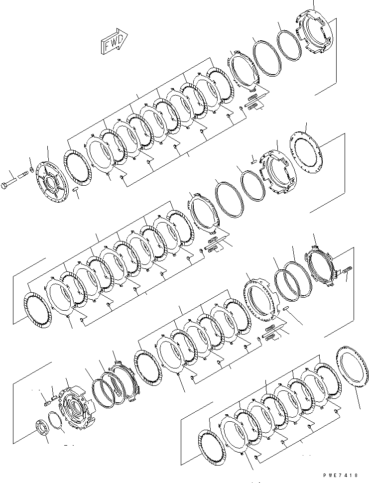 Трансмиссия в сборе 427-15-11004 KOMATSU