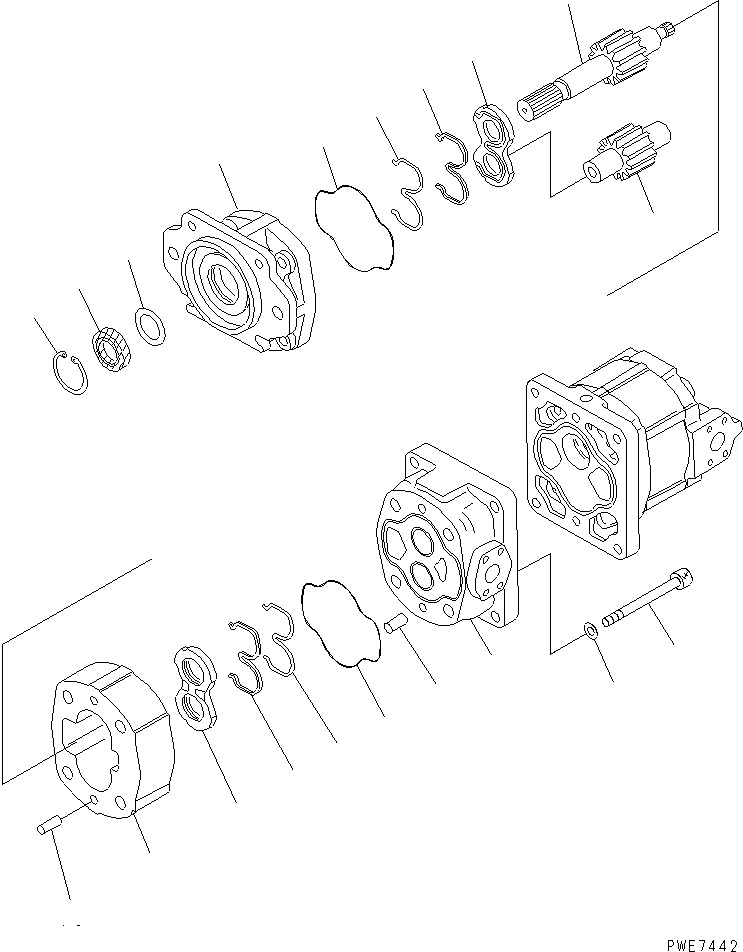 PUMP ASS'Y,(SAR125+100) 705-52-31080 KOMATSU