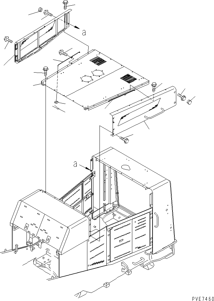 HOOD,TOP 427-54-21121 KOMATSU