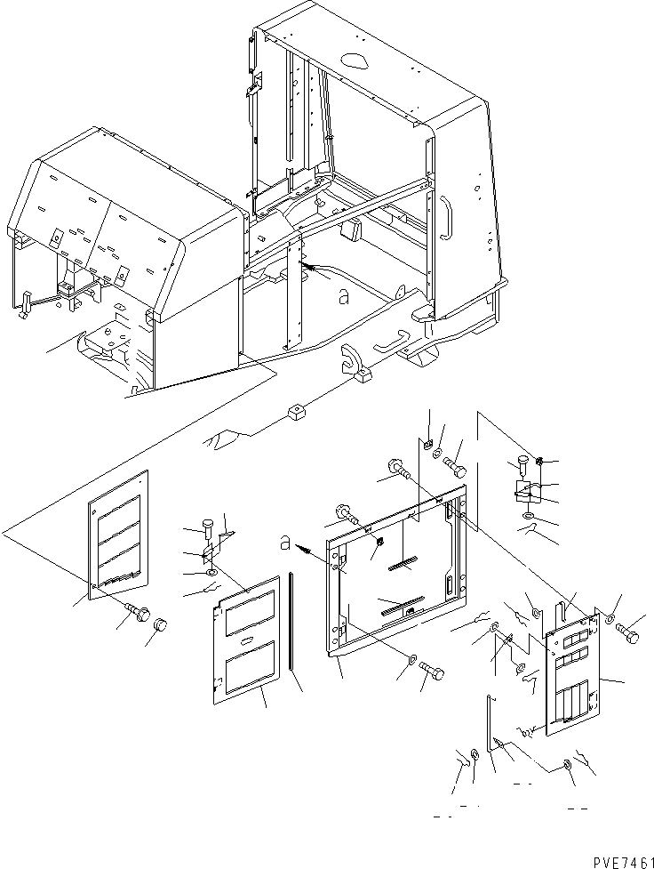 Дверь левая 427-54-21661 KOMATSU